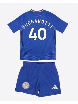 Leicester City Facundo Buonanotte #40 Heimtrikotsatz für Kinder 2024-25 Kurzarm (+ Kurze Hosen)